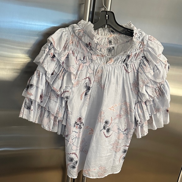 Floral Ruffle Off-Shoulder Top - Picture 3 of 6